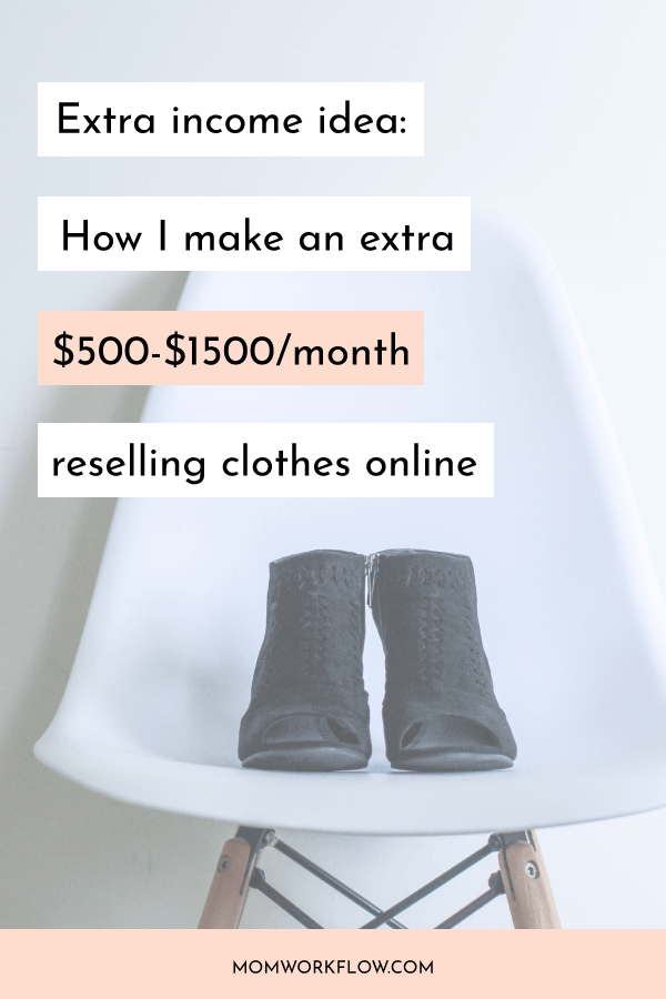 Learn how to sell clothes online to add another income stream for your family! Here's a guide to get you started reselling clothes on eBay or Poshmark. #poshmark #ebay #reselling #sidehustle #sidejobideas